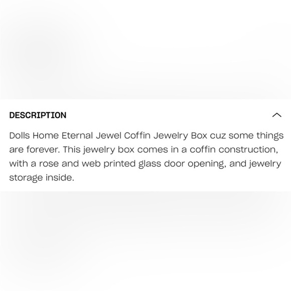 Gothic Black Coffin Jewelry Box - Picture 8 of 8